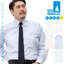 長袖 ワイシャツ 大きいサイズ メンズ ビジネス 接触冷感 形態安定 高通気 ボタンダウン RELAXBODY Yシャツ A柄ホワイト C柄ホワイト ピンク ブ...