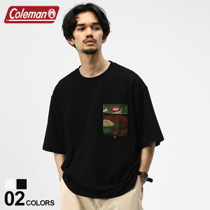 Coleman コールマン USAコットン 迷彩ポケット クルーネック 半袖 Tシャツ メンズ 男性 トップス シャツ Tシャツ クルー 半袖 ポケT X533HAD12