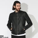 ディーゼル ライダースジャケット メンズ DIESEL ディーゼル レザー ロゴ フルジップ ライダースジャケット ブランド メンズ 男性 アウター ジャケット ブルゾン ライダース DSA106270AJIR