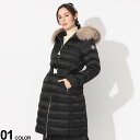 エントリーでさらにポイント+4倍 MONCLER モンクレール ファーフード ウエストベルト フルジップ ダウンコート ブランド レディース アウター コート ブルゾン ダウン MCLLEERSIE3