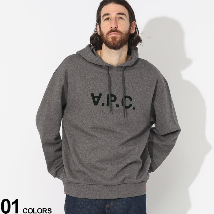 アーペーセー プレゼント メンズ A.P.C. アーペーセー 裏起毛 ロゴプリント プルオーバー パーカー ブランド メンズ 男性 トップス パーカー 長袖 スウェット APCCOFDXH27833