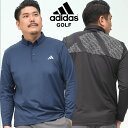 長袖 ポロシャツ 大きいサイズ メンズ GOLF ストレッチ ポロ スポーツ ゴルフ ブラック ネイビー 3XL adidas アディダス