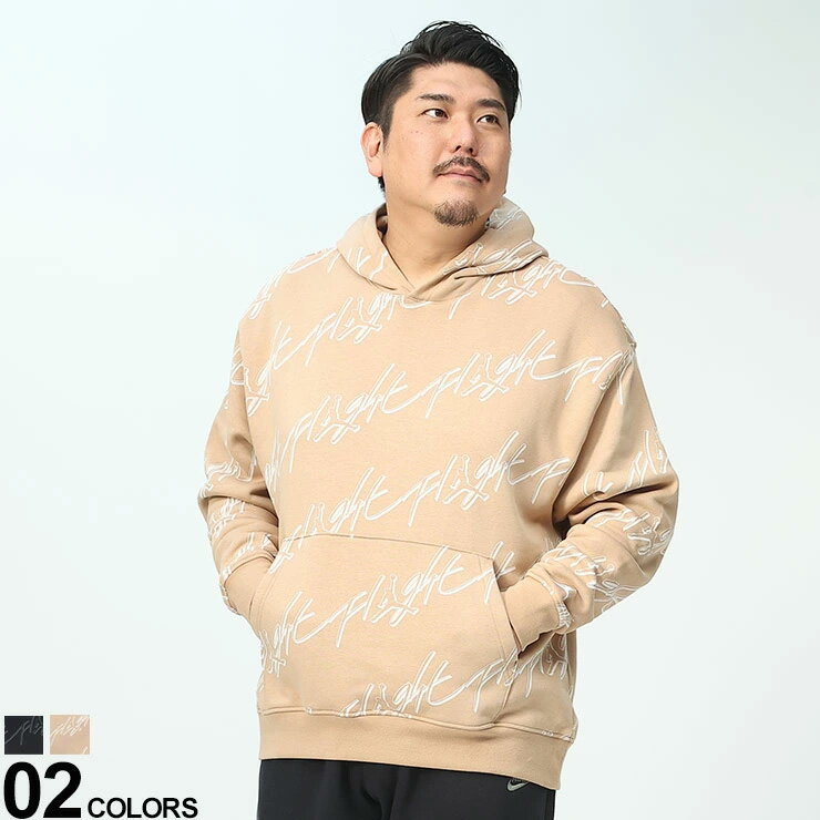 パーカー 大きいサイズ メンズ プルオーバー Jordan Essentials Fleece Pullover Hoodie ブラック ベージュ XL 2XL 3XL NIKE ナイキ FB7318 ジョーダン エッセンシャル フリース フーディー トップス スウェット スエット 総柄