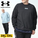 A_[A[}[ {Ki g[i[ 傫TCY Y LOOSE STORM t[X N[lbN DNA FLEECE CREW vI[o[ N ubN u[ 3XL 4XL 5XL 6XL UNDER ARMOUR