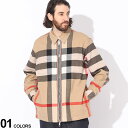 バーバリー BURBERRY バーバリー チェック ウールコットン ジップ オーバーシャツ ブランド メンズ 男性 アウター ブルゾン シャツ 長袖 秋冬 BB8050135