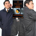中綿ライナー付き コート 大きいサイズ メンズ ビジネス VANKS フルジップ アウター スタンド 防寒 秋冬 グレー ネイビー 2L 3L 4L 5L 6L...