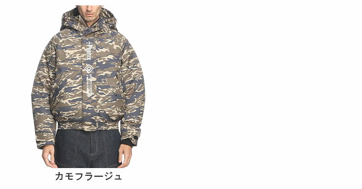 +phenix (プラスフェニックス) 迷彩柄 フルジップ ダウンジャケット GORE-TEXブランド メンズ 男性 アウター ジャケット ブルゾン ダウン PXPOO23050