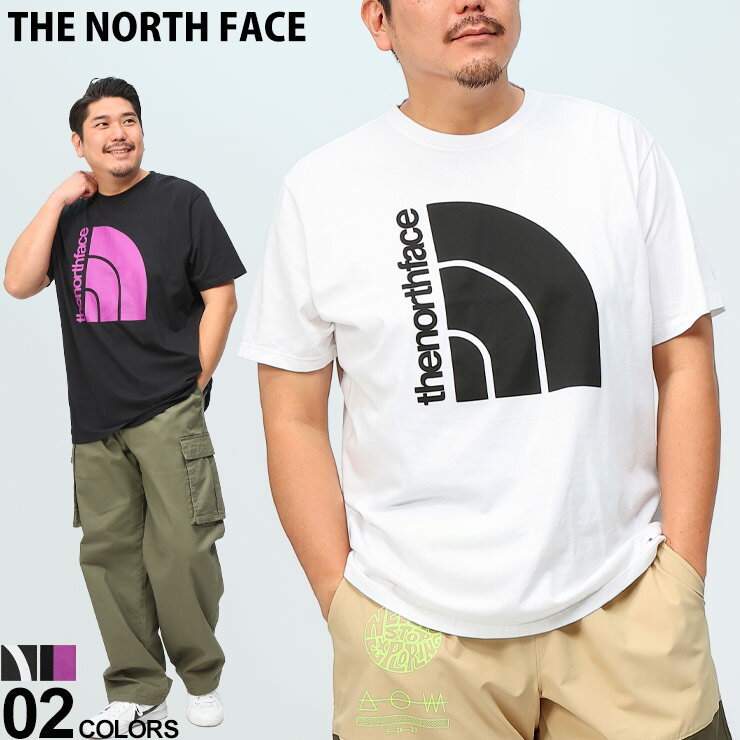 半袖 Tシャツ 大きいサイズ メンズ JUMBO HALF DOME TEE ジャンボハーフドームロゴ コットン100％ クルーネック 白 黒 ブランド THE NORTH FACE ザ ノースフェイス