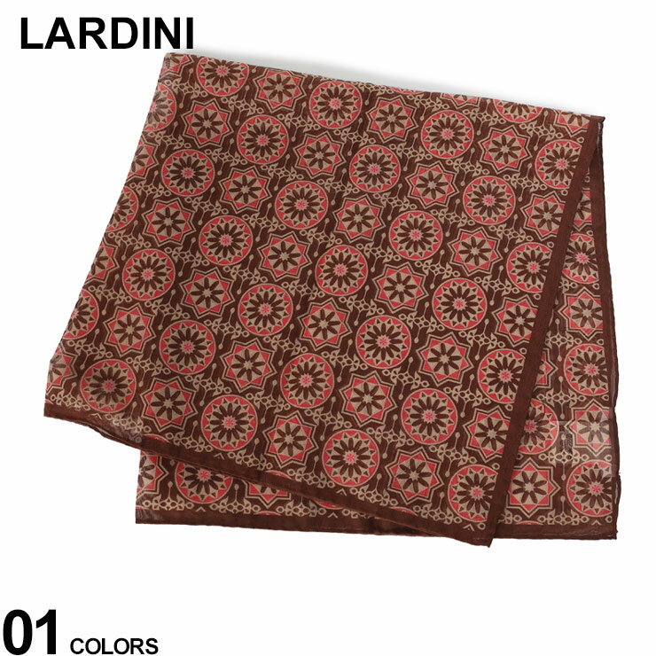 LARDINI (ラルディーニ) コットン シルク 花柄 ポケットチーフ LDFOU762167 ブランド メンズ 男性 小物 ハンカチ ネッカチーフ 1