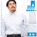 SEA BREEZE シーブリーズ 長袖 ワイシャツ 3L 4L 5L 接触冷感 形態安定 高通気 ボタンダウン SLIMBODY Yシャツ 大きいサイズ メン...