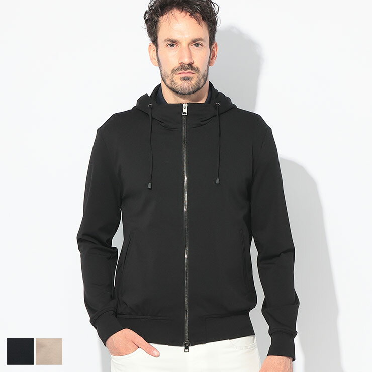 ジャブス アルキヴィオ giabsarchivio ジャージー 無地 フルジップ パーカー GBSPUCCIA3573 ブランド メンズ 男性 トップス パーカー シンプル フード ジップ