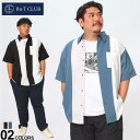B&T CLUB ビーアンドティークラブ 半袖 シャツ 3L 4L 5L 6L 7L 8L 9L 相当 冷感 ストレッチ 切替ストライプ トップス 大きいサイズ...