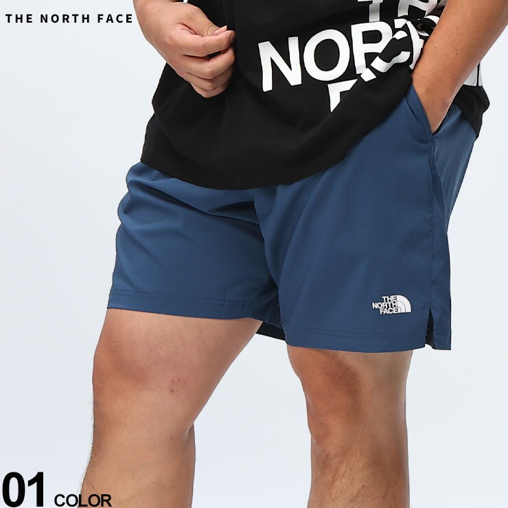 THE NORTH FACE ザ ノースフェイス ショートパンツ ワンポイント ウエストゴム M 24/7 SHORT-EU FLASHDRY NF0A301BD22 短パン スポーツ 大きいサイズ メンズ シェイディーブルー 1XL 2XL