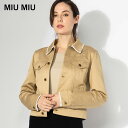 ミュウミュウ MIUMIU ダブルポケット ロゴ フルボタン チノ ジャケット MIUML1056 ブランド レディース アウター ブルゾン ジャケット 長袖
