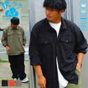 長袖ワークシャツ 大きいサイズ メンズ LOFT AIR カジュアルシャツ 3L 4L 5L 6L 7L 8L 9L 10L 軽量 ドライ ストレッチ 快ラクA...