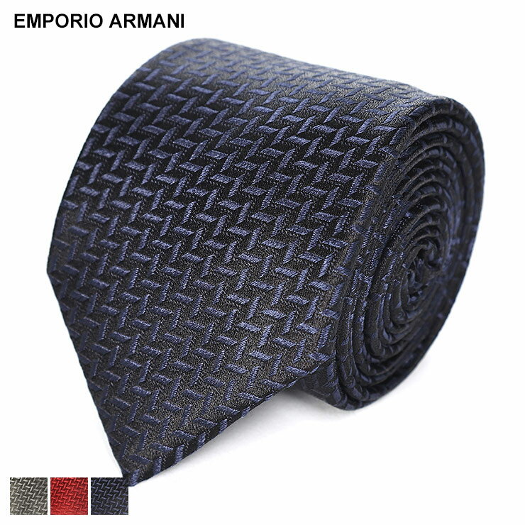 EMPORIO ARMANI (エンポリオアルマーニ) シルク混 総柄 ネクタイ EA3400754F637 ブランド メンズ 男性 ネクタイ ビジネス フォーマル ギフト