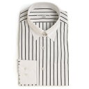 SARTORIA DEL GROSSO (サルトリアデルグロッソ) 日本製 綿100% ラルフクレリック ループタブカラー ストライプ 長袖 ワイシャツ 524...