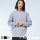 WOODENDOLL (ウッディンドール) サイドボタン付きスリット 無地 クルーネック セーター TOP24AW107 メンズ 男性 トップス ニット セータ...