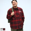 GENUINE Dickies (ジェニュインディッキーズ) 総柄チェック フラップポケット 長袖 オックスフォードシャツ 51600021 大きいサイズ メン...