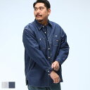 GENUINE Dickies (ジェニュインディッキーズ) 無地&ストライプ ポケット付き 長袖 ワークシャツ 51600022 大きいサイズ メンズ トップ...