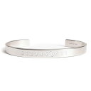 エムエムシックス メゾン マルジェラ MM6 Maison Margiela シルバー仕上げ 真鍮製 ロゴ刻印 ブレスレットカフ MM6SM7UY0084 ブランド レディース 小物 アクセサリー ブレスレット ギフト