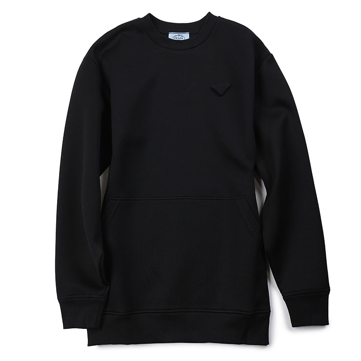 プラダ PRADA 立体ロゴ サイドジッパー ポケット付き ショート丈 ワンピース PRL13331310GS ブランド レディース トップス ワンピース 長袖 スウェット 春 夏