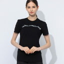 ヴェルサーチェ ジーンズ クチュール VERSACE JEANS COUTURE クリスタルロゴ クルーネック 半袖 Tシャツ VCL78HAHC08 ブランド レディース トップス Tシャツ プリント コットン 春 夏