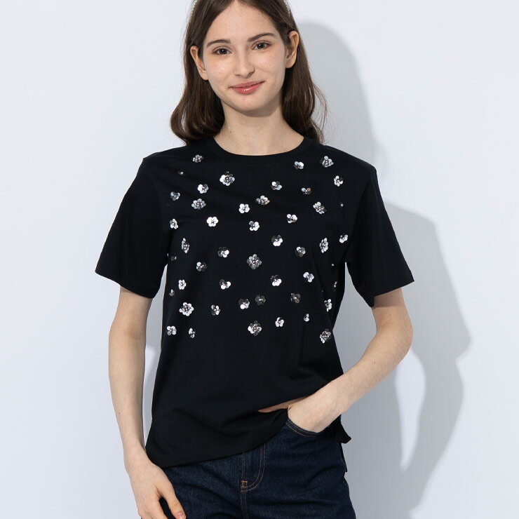 Tシャツ【MAX MARA】関税込み/送料無料 スパンコール ストライプ 楽天市場】スパンコール(ブランドマックスマーラ)(Tシャツ