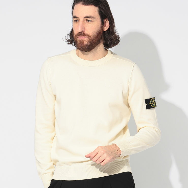 ストーンアイランド STONE ISLAND 袖ロゴ クルーネック ニット SOFT ORGANIC COTTON SI5100053S00B2 ブランド メン...