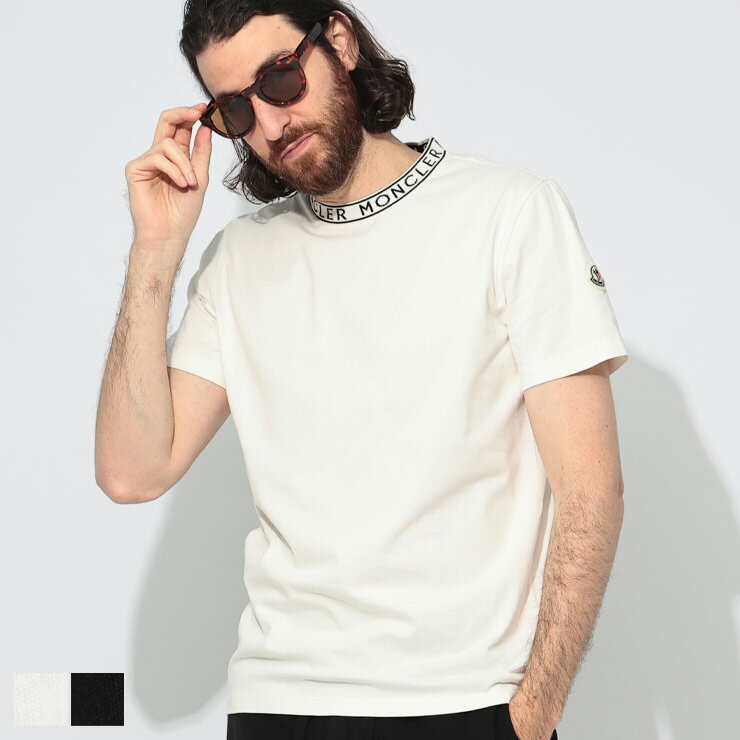 モンクレール MONCLER ネックロゴ クルーネック 半袖 Tシャツ MC8C000278390T ブランド メンズ 男性 トップス Tシャツ コットン 春 ...