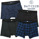 【2点で10%OFFクーポン対象】B&T CLUB ビーアンドティークラブ ボクサーパンツ 前開き 肌着 下着 総柄プリント 大きいサイズ メンズ ブラック グ...
