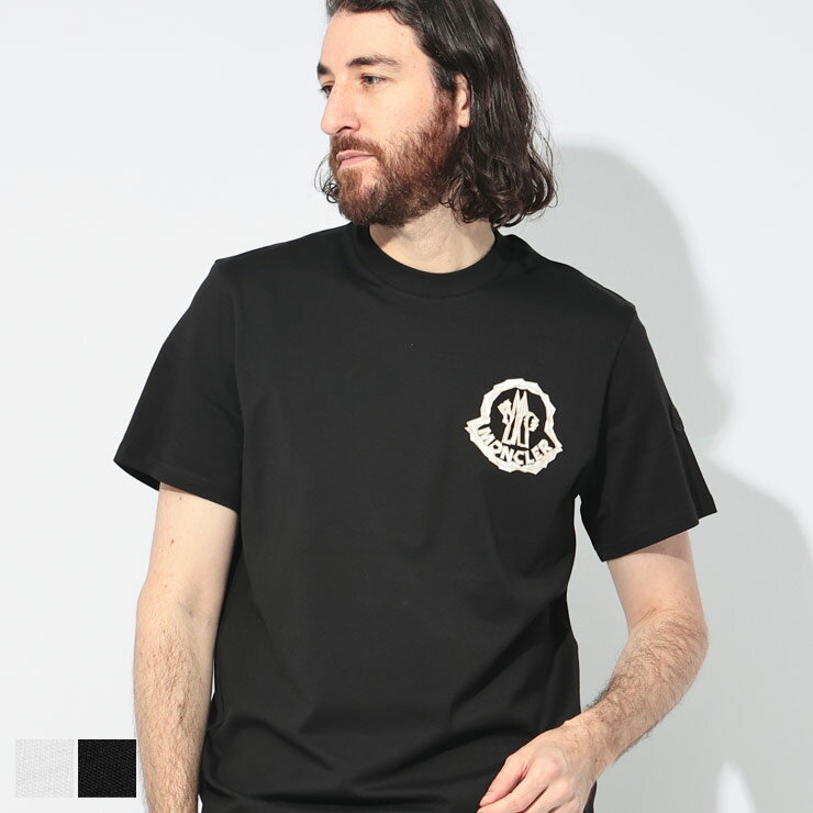 モンクレール MONCLER 胸ロゴ クルーネック 半袖 Tシャツ MC8C0005289AJS ブランド メンズ 男性 トップス Tシャツ コットン プリント...
