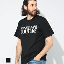 ヴェルサーチェ ジーンズ クチュール VERSACE JEANS COUTURE ロゴプリント クルーネック 半袖 Tシャツ VC78GAHE05 ブランド メ...