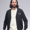 メゾンキツネ Maison Kitsune ダブル ボールド フォックスヘッド パッチ レギュラー カーディガン DOUBLE BOLD FOX KNM051C...