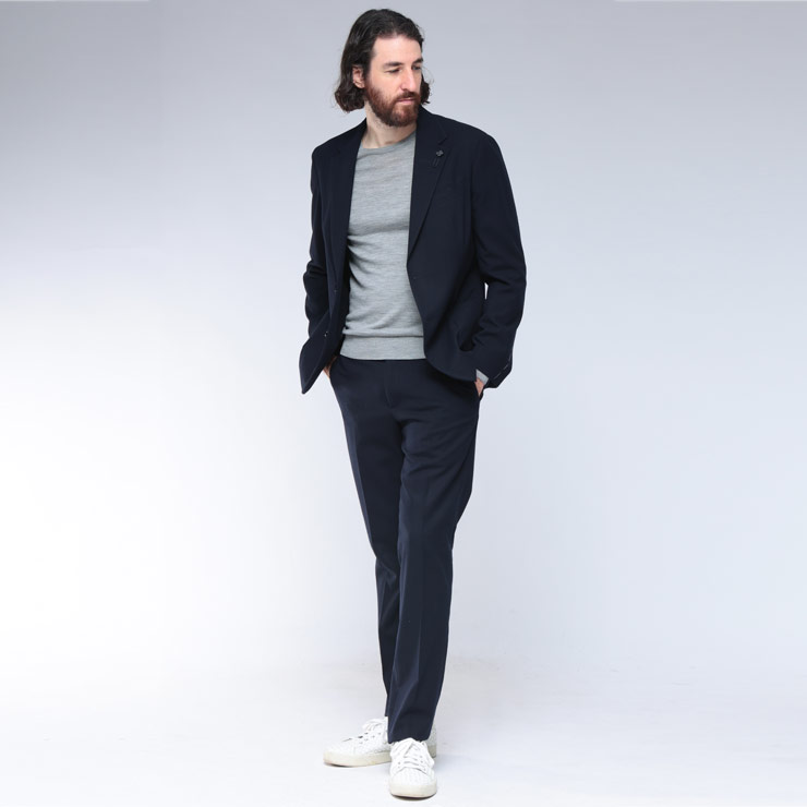 ラルディーニ LARDINI ストレッチフランネル セットアップスーツ LD149EL65705 ブランド メンズ 男性 スーツ カジュアル シングル