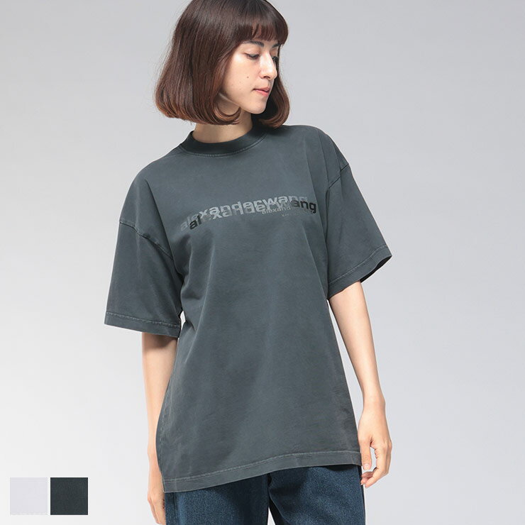 アレキサンダーワン alexanderwang フロントロゴプリント 半袖Tシャツ AWLUCC3251847 ブランド レディース トップス Tシャツ 半袖