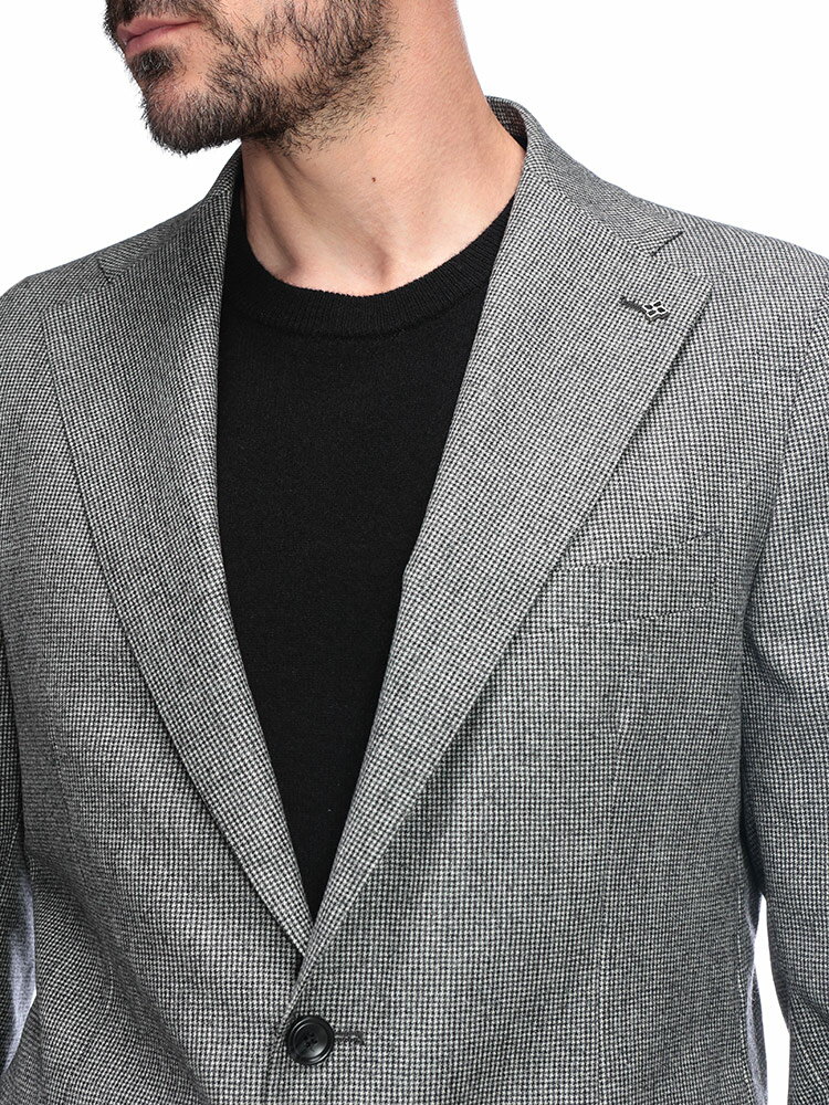 ジャケット メンズ スリムフィット シングルボタン プリント ビジネス カジュアル フォーマル オールシーズン 通勤 デイリーユース 長袖 ポリエステル オフホワイト