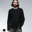 アミパリス ロンT Tシャツ AMI PARIS トップス メンズ Ami de Coeur 胸ロゴ 長袖Tシャツ コットン AMH24UTS235724 ブラ...