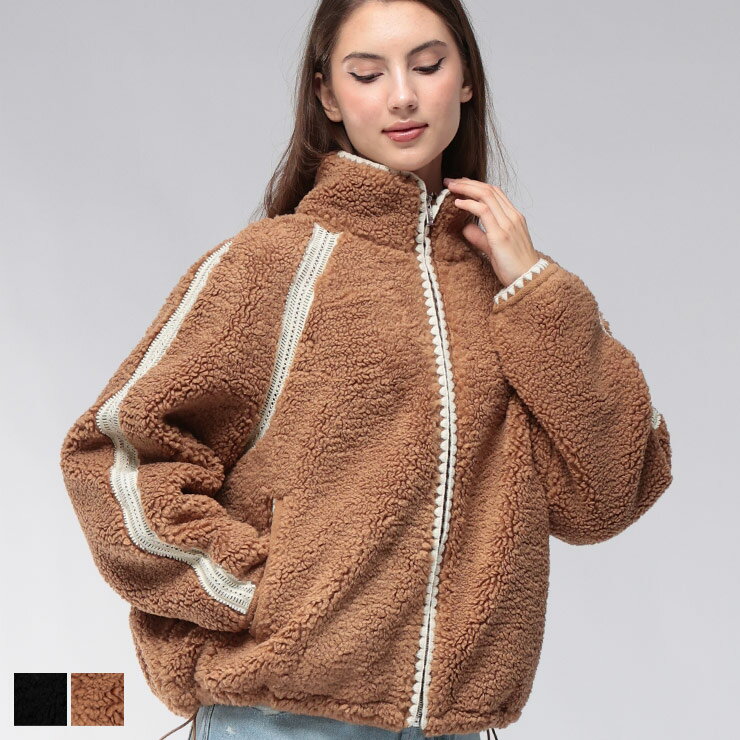 アグ UGG 裏フリース フルジップ ボアジャケット Nikia Crochet UGGL1161670 ブランド レディース アウター ジャケット ボア スタンド もこもこ 秋 冬