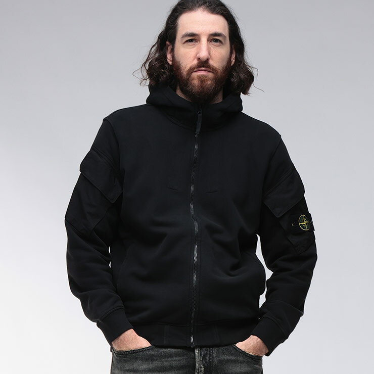 ストーンアイランド パーカー フーディ STONE ISLAND トップス アウター ポケット フルジップパーカー 長袖 SI6100009S0A20 ブランド...