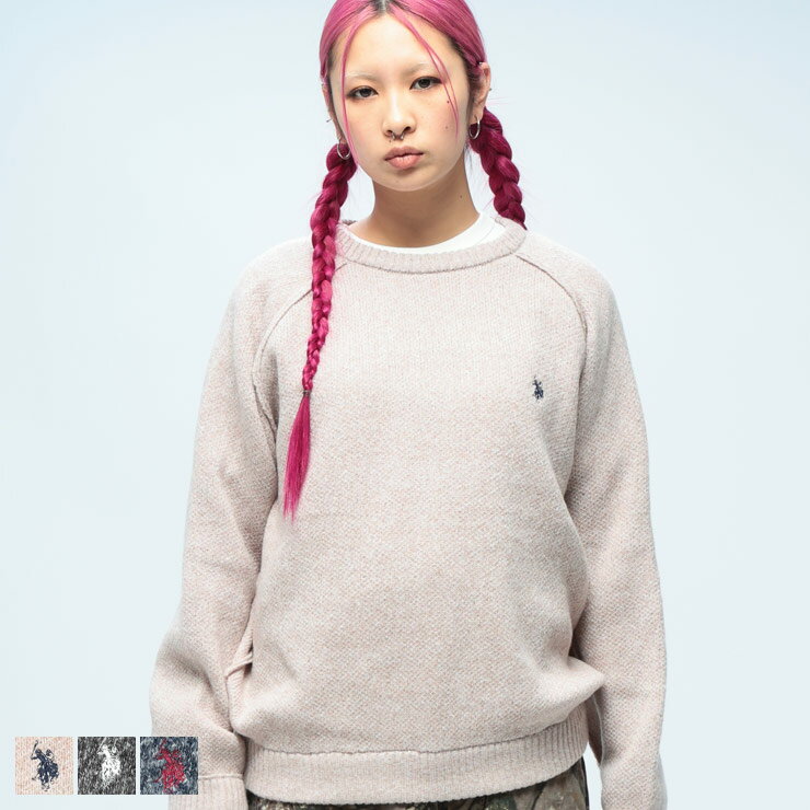 U.S. POLO ASSN. セーター ユーエスポロアッスン ラグラン クルーネック ニット PLM53404 メンズ 男性 ..