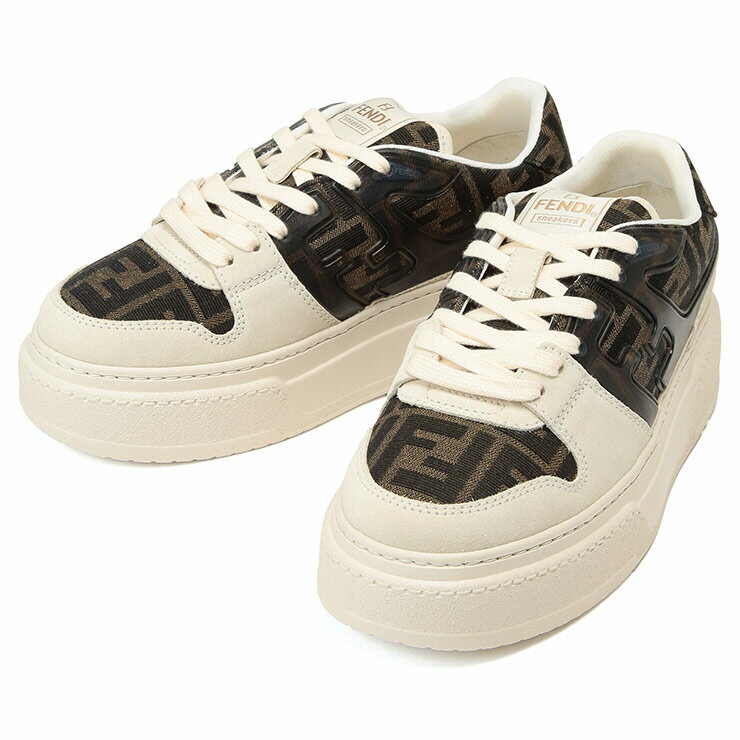 フェンディ スニーカー シューズ 靴 FENDI レディース 厚底 盛れる キャンバス スエード ローカットスニーカー フェンディ マッチ FDL8E8572AQ6I ブランド シンプル 大人 かわいい ギャル