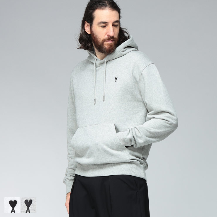 アミパリス パーカー トップス AMI PARIS メンズ フーディ スウェット ワンポイント ロゴ プルオーバー パーカー プルパーカー Ami de Coe...