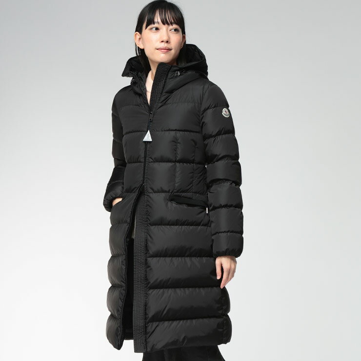 モンクレール ダウン アウター MONCLER レディース ブルゾン ロング丈 フード付き テクニカルナイロン フルジップ ダウンコート アボチェット MCLAVOCETTE5 ブランド シンプル 大人 カジュアル きれいめ