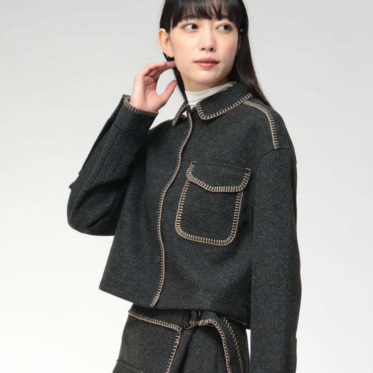 アグ ジャケット レディース UGG ロゴ ステッチ フルボタン ジャケット パッチポケット TORIA トリア UGGL1172213 ブランド アウター トップス