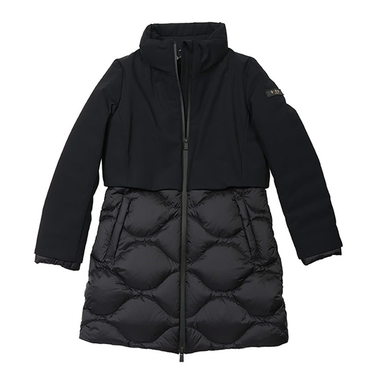 タトラス ダウン ブルゾン レディース TATRAS ロゴ ジャージコンビ 異素材 スタンド フルジップ ダウンコートFESTUCA フェストゥカ TRLFESTUCA5 ブランド アウター ブラック