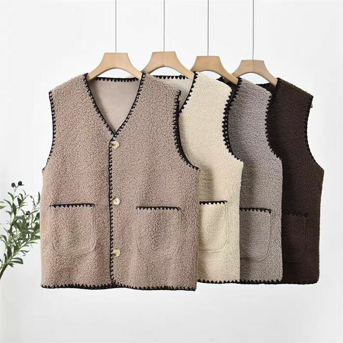 【楽天ス一パ一セ一ル】ボアベスト レディース フリース ベスト vネック もこもこ ケット付き 無地 秋 冬 ベスト アウター 暖か トップス ジレ 前開き ノースリーブ ショット丈 きれいめ 大人可愛い カジュアル シンプル オフホワイト ブラ