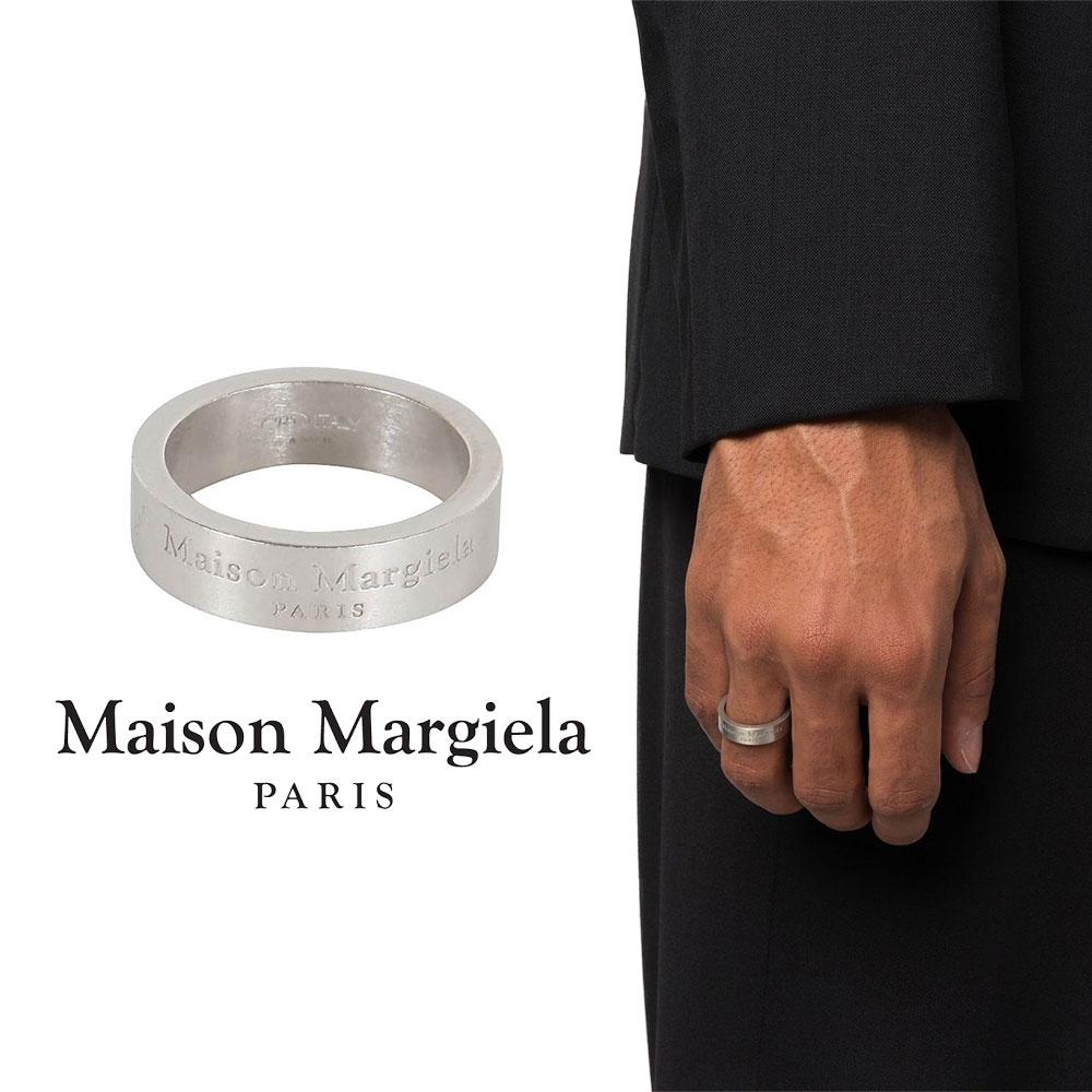 Rakuten - MM6 MAISON MARGIELA｜ エムエムシックス メゾンマルジェラ ロゴ入り シルバーリング SM1UQ0081 SV0158 【送料無料】【関税なし】【楽天海外通販】【正規品】