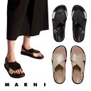 MARNI｜マルニ カーフスキン クロス スタイル サンダル FBMS005201 P3614【送料無料】【関税なし】【楽天海外通販】【正規品】