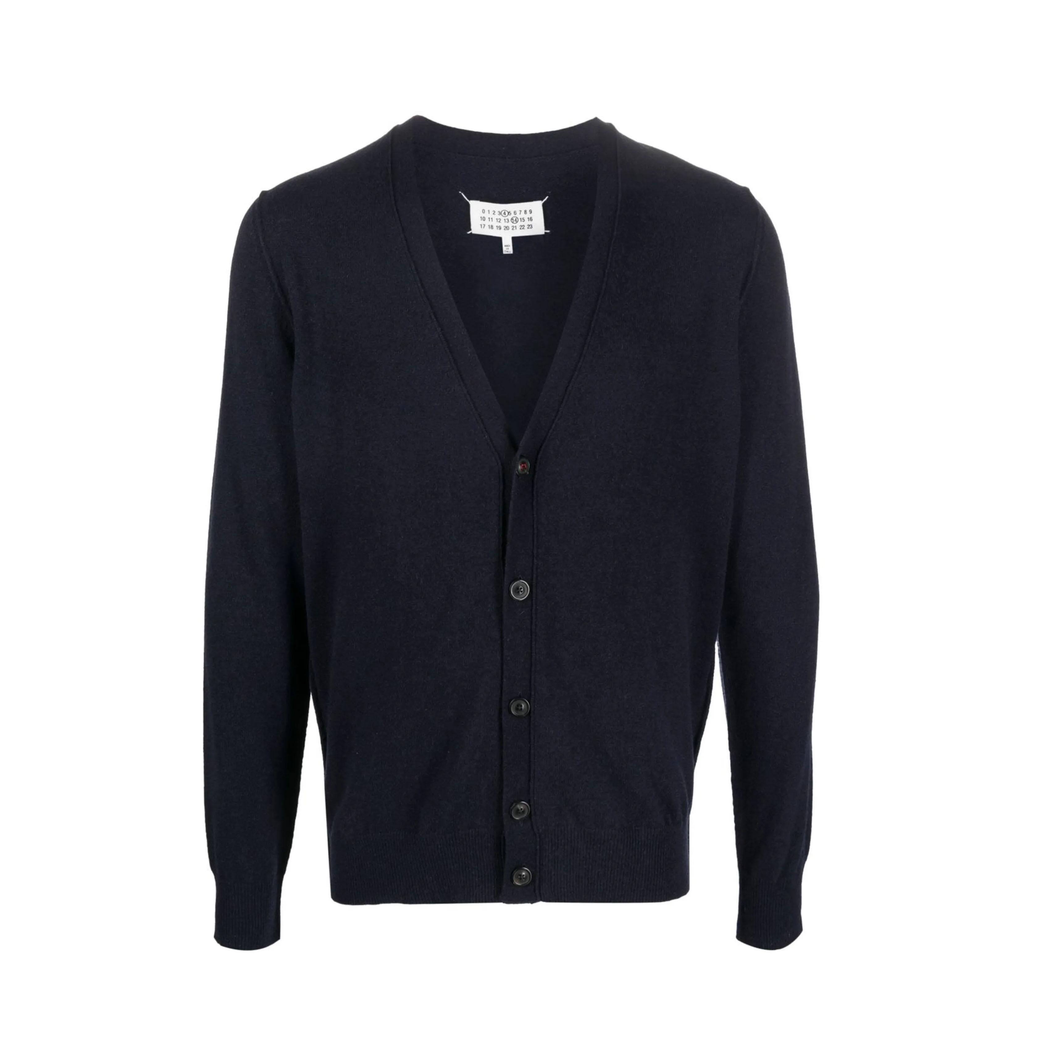 MAISON MARGIELA|メゾン マルジェラ ウールカーディガン SSI1HA0011 S17783 メンズ レディースサイズ ベージュ ネイビー【送料無...